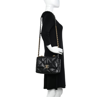 Chanel Lambskin Quilted Medium Chanel 19 Flap Black 2 of 11
