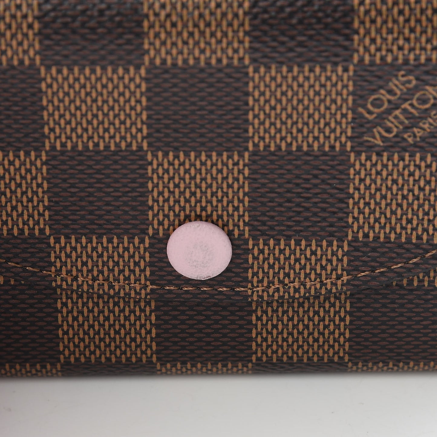 Damier Ebene Rosalie Coin Purse Rose Ballerine