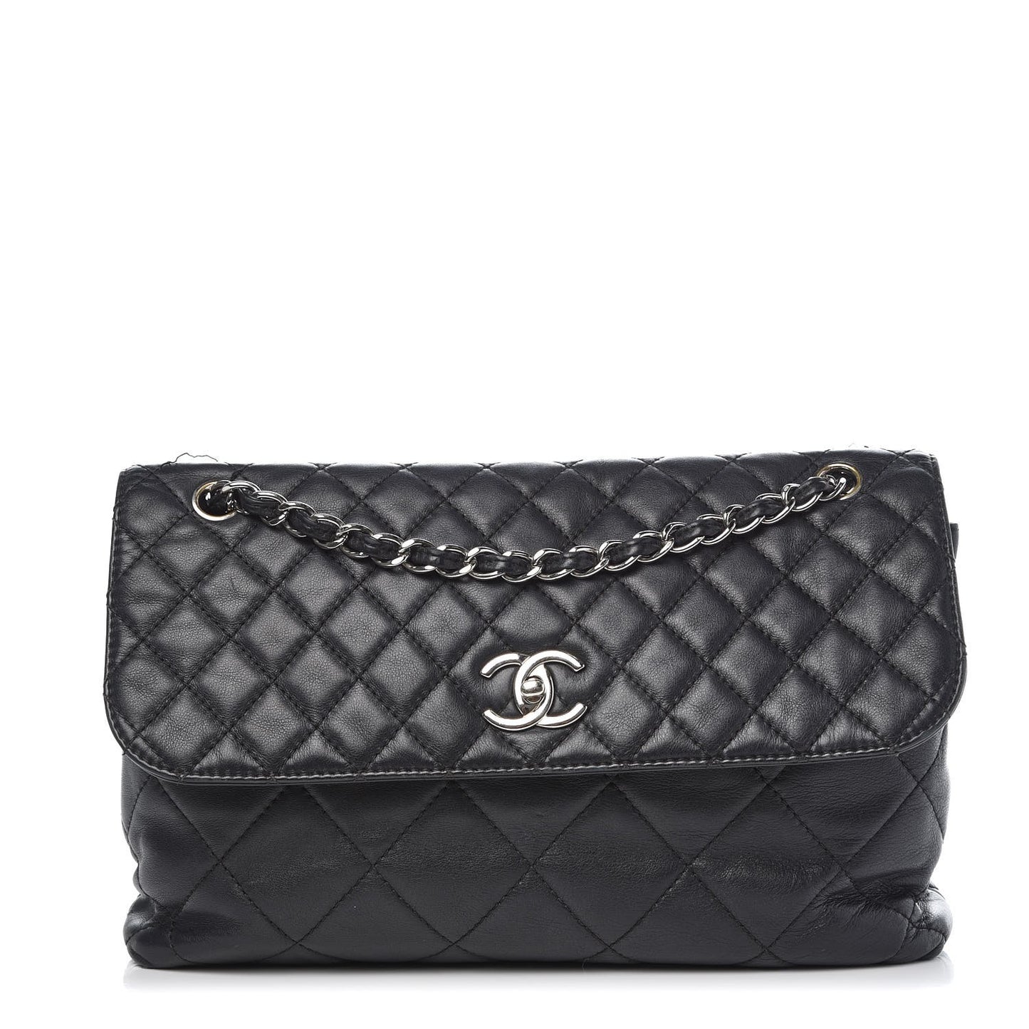Calfskin Quilted In The Business Flap Bag Black