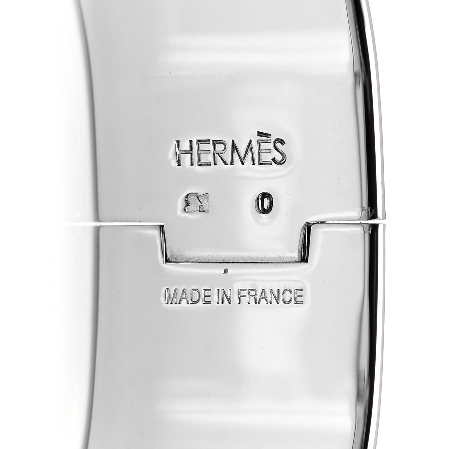 Enamel Wide Clic Clac H Bracelet GM Vieux Rose White