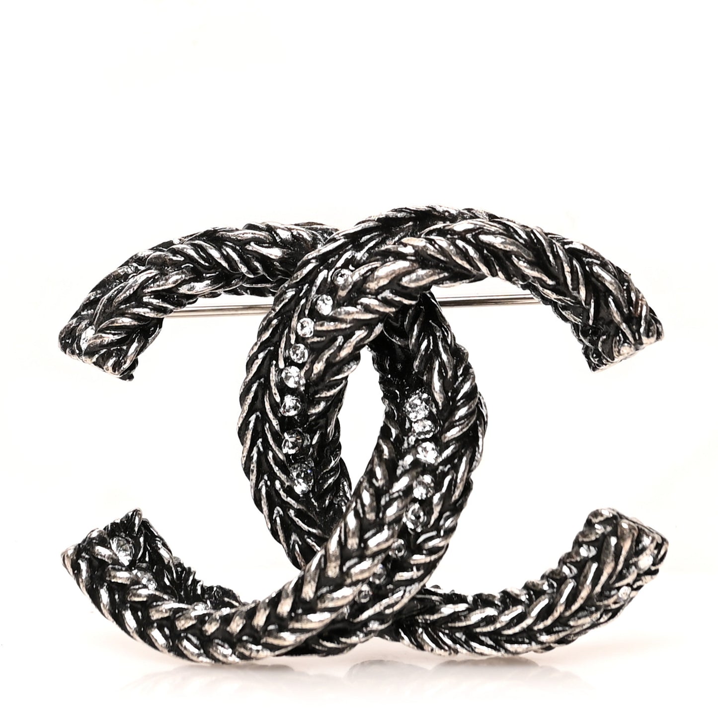 Ruthenium Chain CC Brooch
