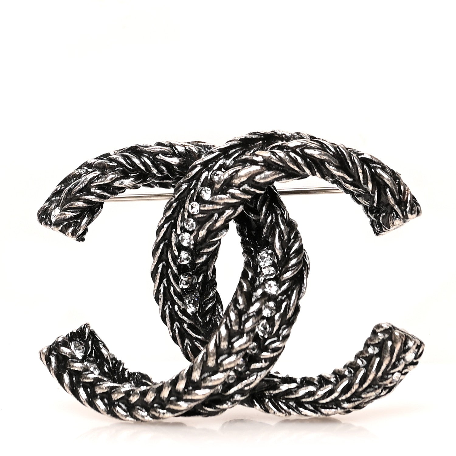 Chanel Ruthenium Chain CC Brooch 1 of 4