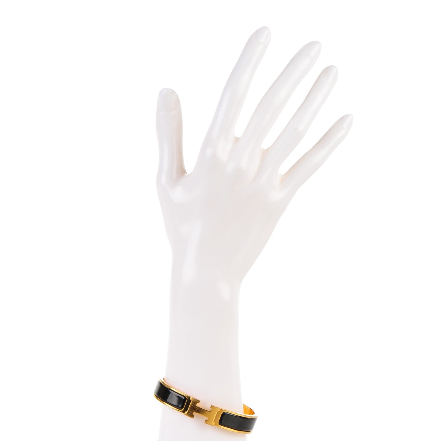 Hermes Enamel Narrow Clic Clac H Bracelet GM Black 2 of 4