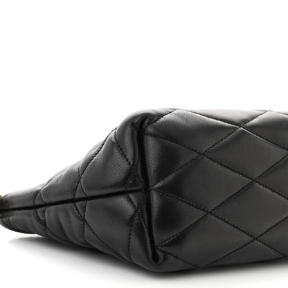Saint Laurent Lambskin Quilted Gaby Zipped Shoulder Bag Black 9 of 10