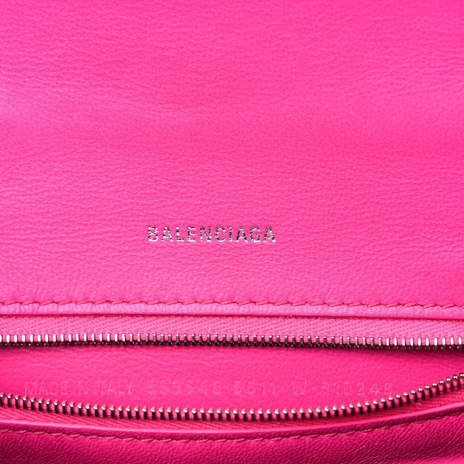 Balenciaga Shiny Box Calfskin Small Hourglass Top Handle Bag Acid Fuchsia 6 of 15