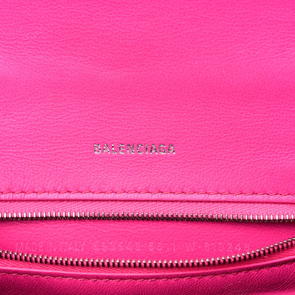 Balenciaga Shiny Box Calfskin Small Hourglass Top Handle Bag Acid Fuchsia 6 of 15