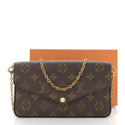 Louis Vuitton Monogram Pochette Felicie Chain Wallet Fuchsia 12 of 12