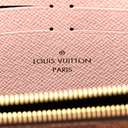 Louis Vuitton Damier Ebene Clemence Wallet Rose Ballerine 6 of 7