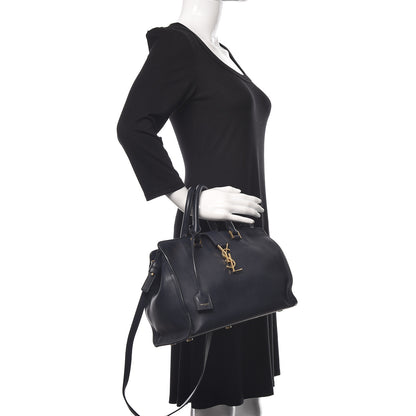 Saint Laurent Smooth Calfskin Small Monogram Cabas Navy 2 of 9