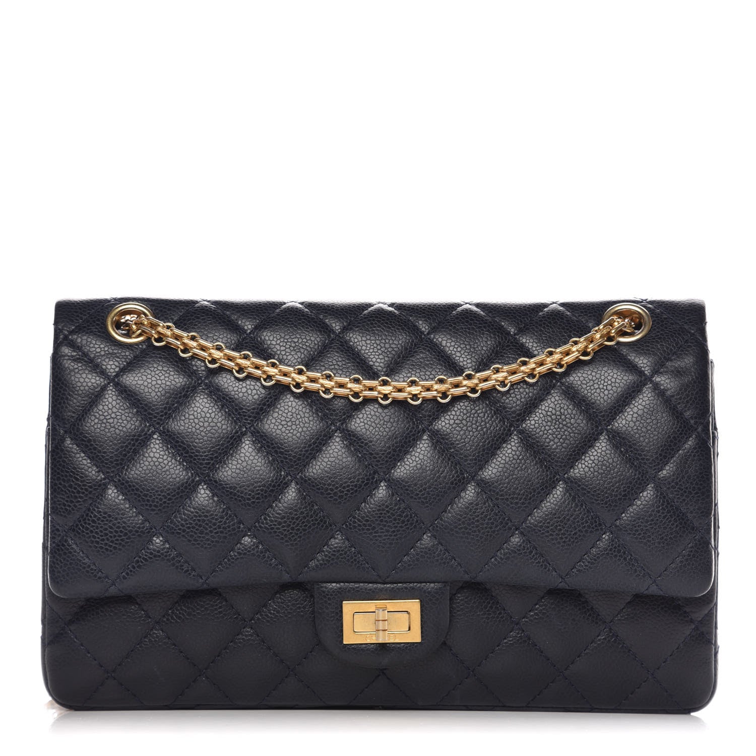 Chanel Caviar Quilted 2.55 Reissue 226 Flap Navy 1 of 13