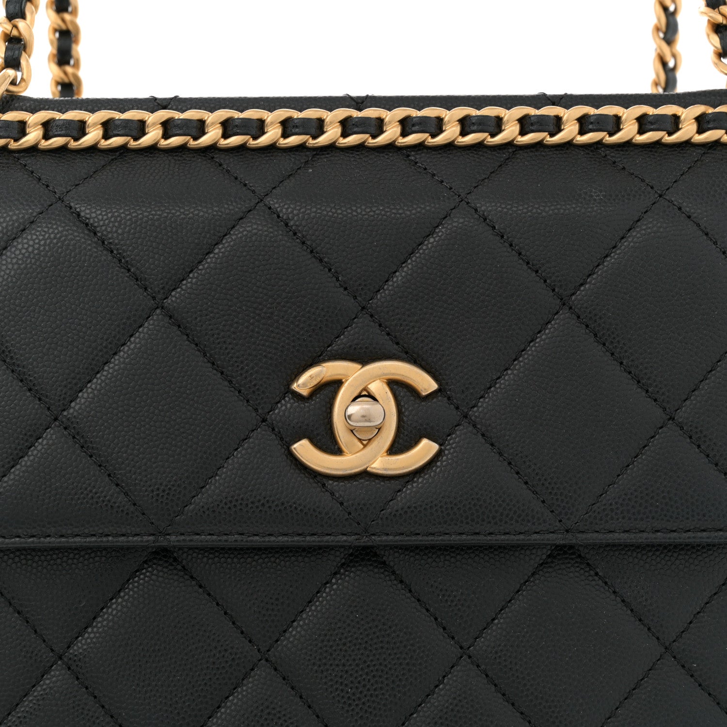 Chanel Caviar Quilted Chain Backpack Black 8 of 10
