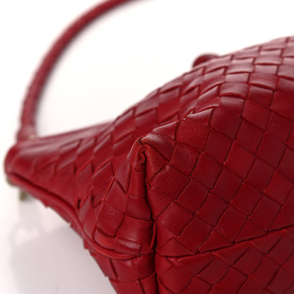 Bottega Veneta Nappa Intrecciato Shoulder Bag Red 8 of 12