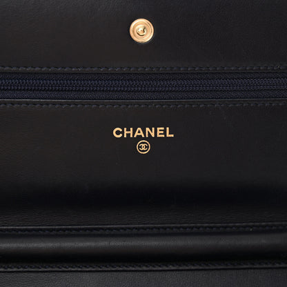 Chanel Lambskin Quilted Wallet On Chain WOC Navy Blue 7 of 18