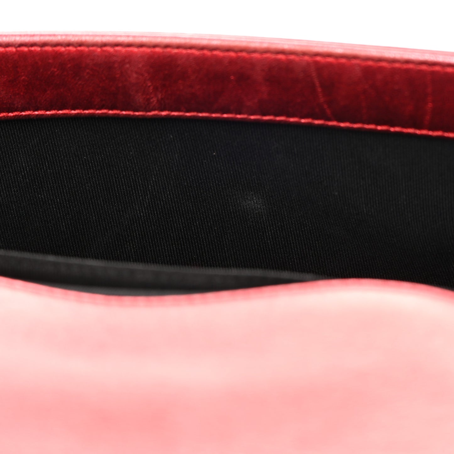 Metallic Patent Calfskin Quilted Medium Boy Flap Red