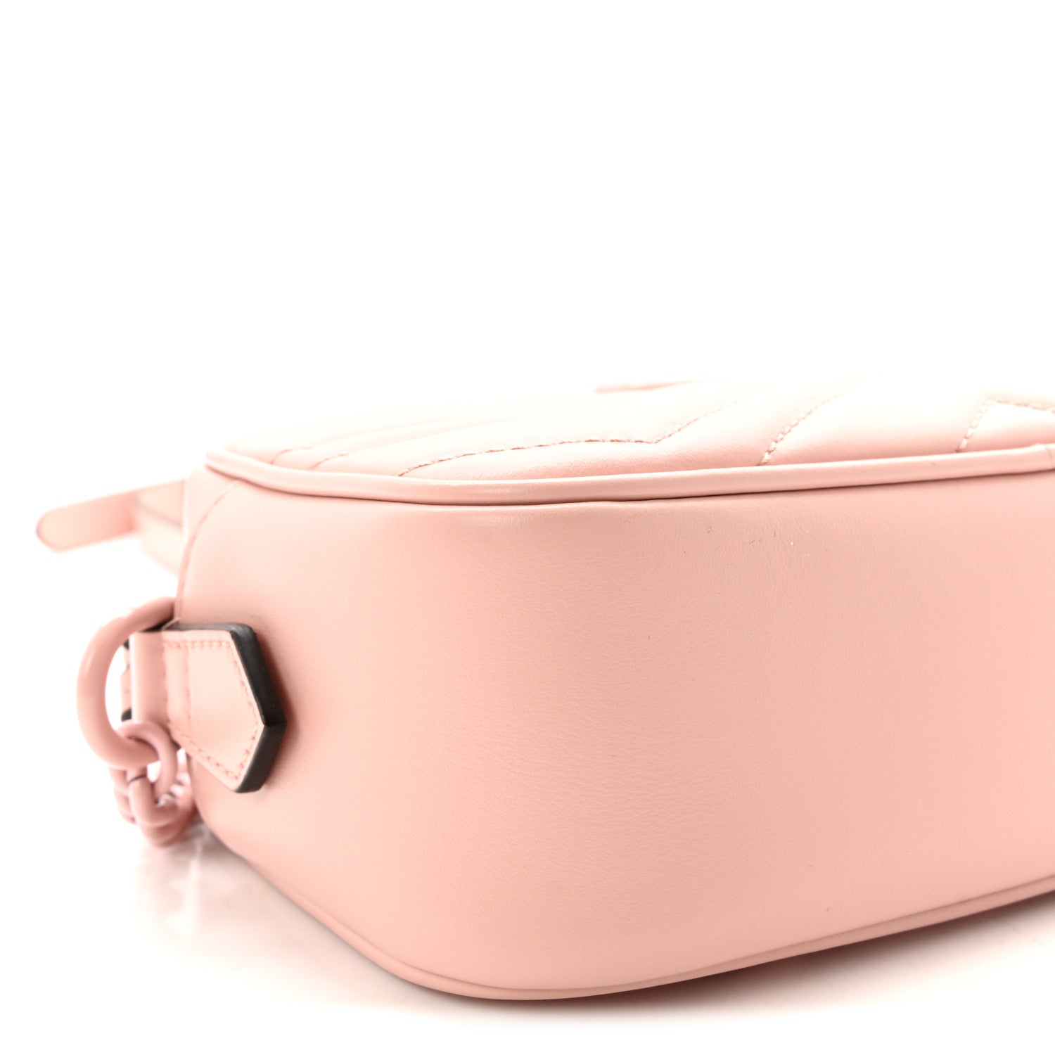 Gucci Calfskin Matelasse Monochrome Mini GG Marmont Chain Shoulder Bag Perfect Pink 9 of 10