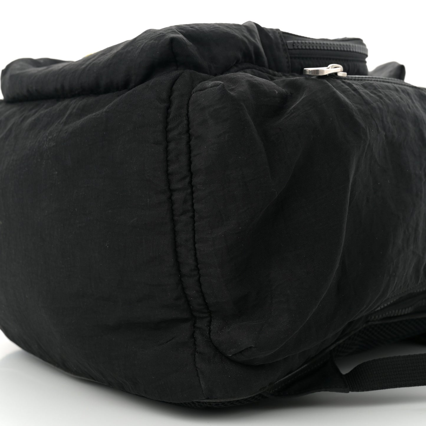 Nylon Twill 80s Logo Patch Backpack Black