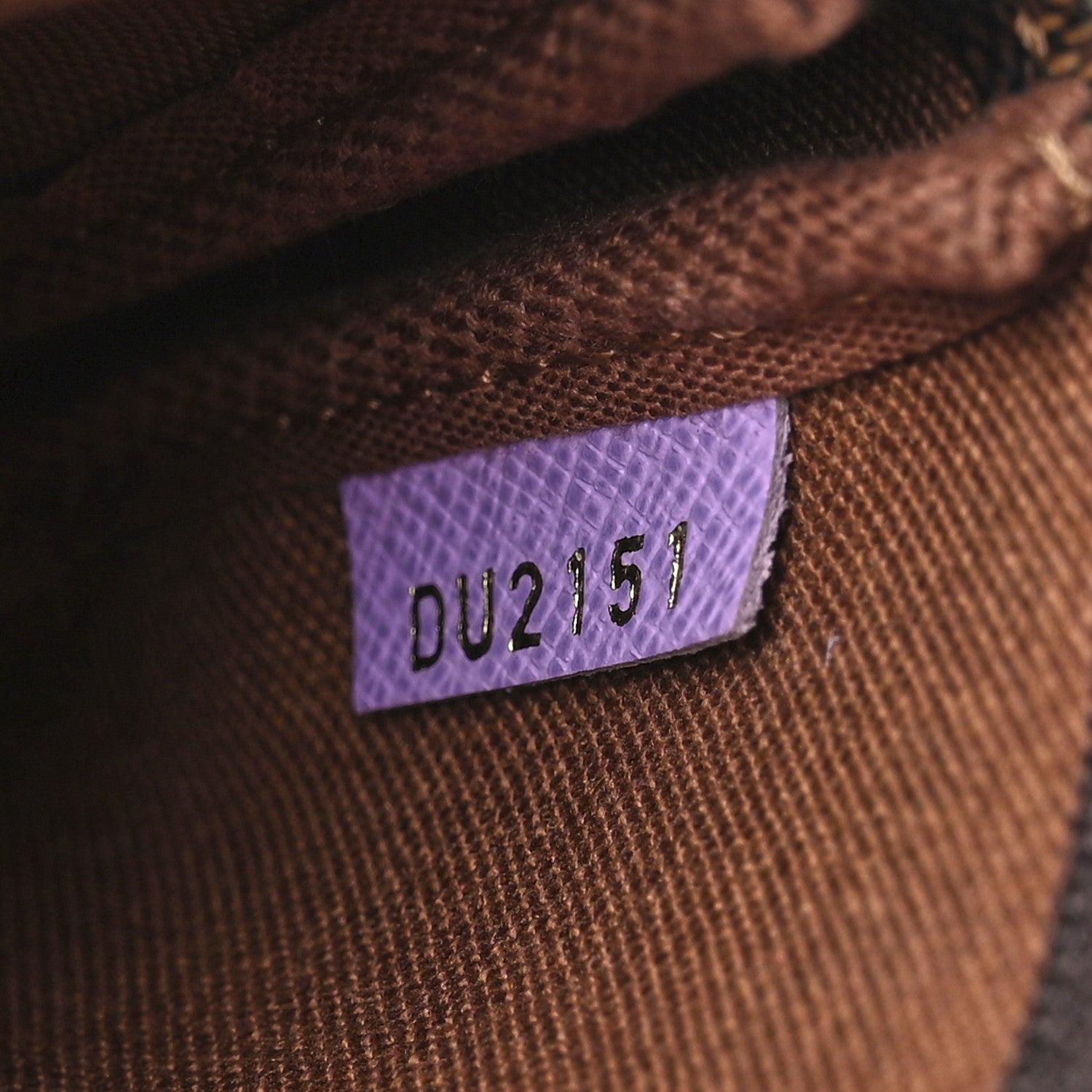 Louis Vuitton Damier Ebene Illustre Mini Pochette Accessories Violet 6 of 11