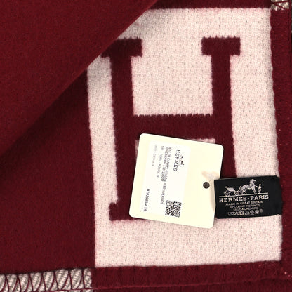 Hermes Wool Cashmere Avalon III Blanket Ecru Rouge H 3 of 3