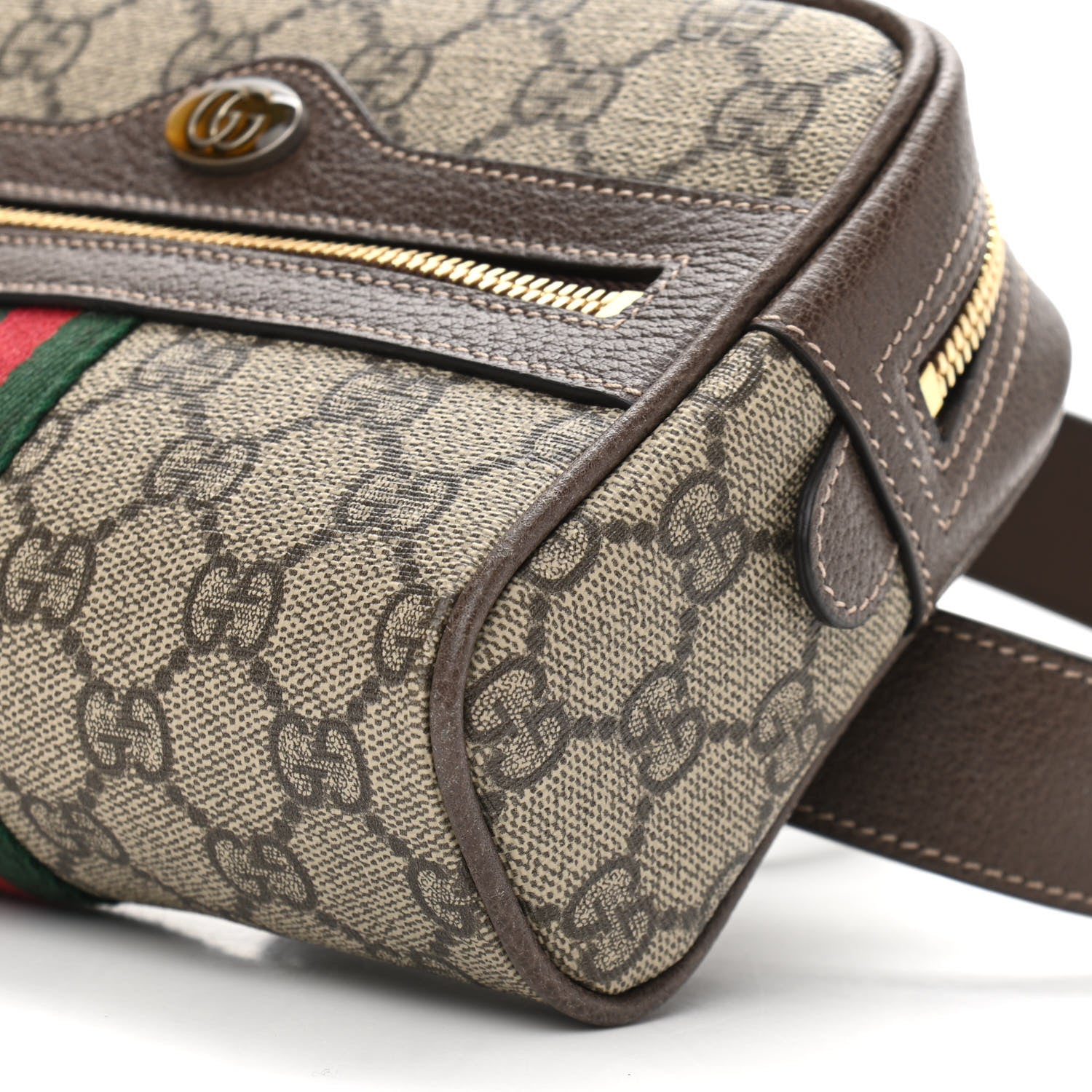 Gucci GG Supreme Monogram Web Small Ophidia Belt Bag 85 34 Dark Brown 11 of 11