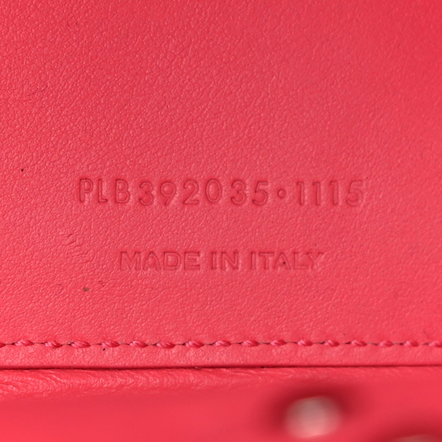 Grained Calfskin Nano Sac De Jour Coral