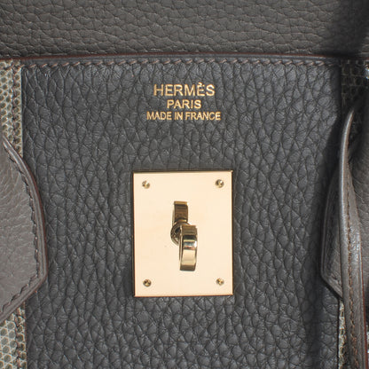 Hermes Taurillon Clemence Lizard Club Birkin 35 Etain 5 of 9