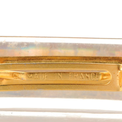 Chanel Resin CC Hair Clip Barrette Transparent Gold 4 of 5