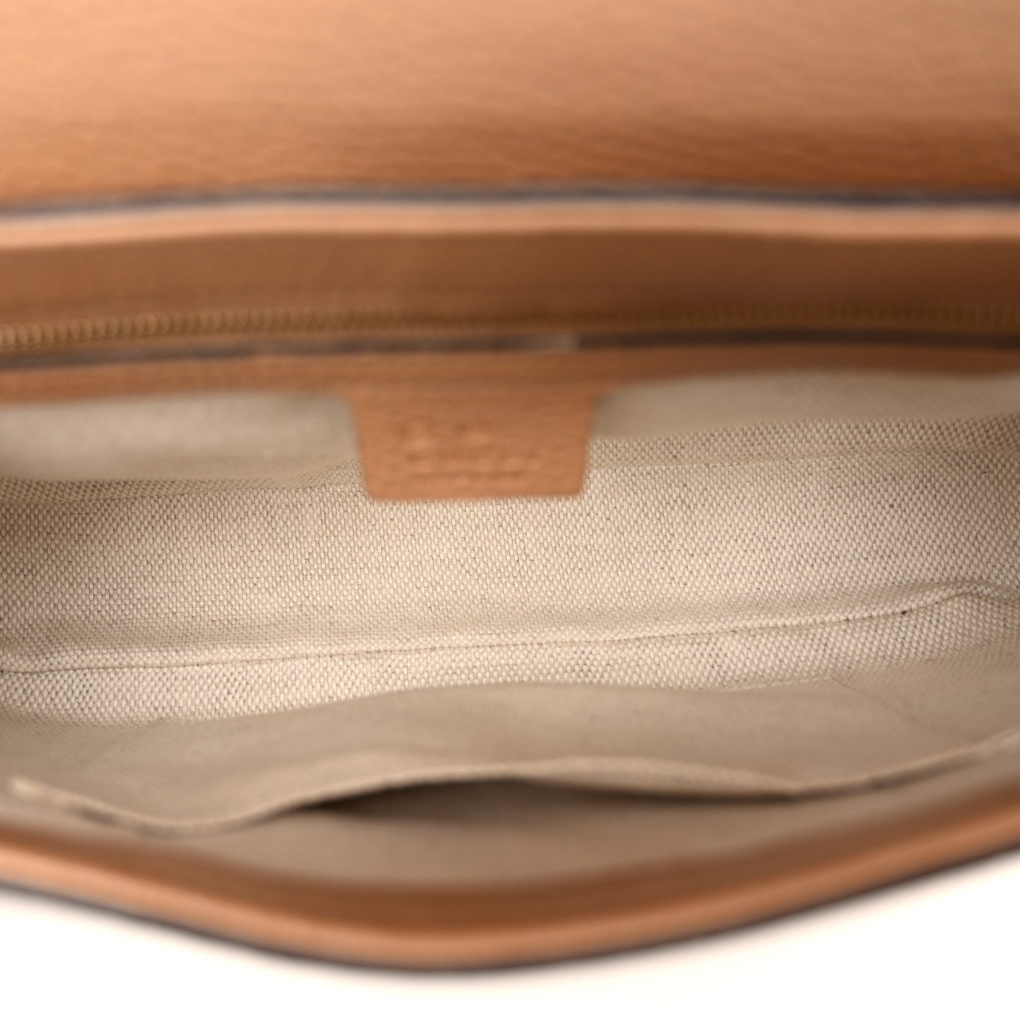 Pebbled Calfskin Medium Soho Flap Crossbody Camelia