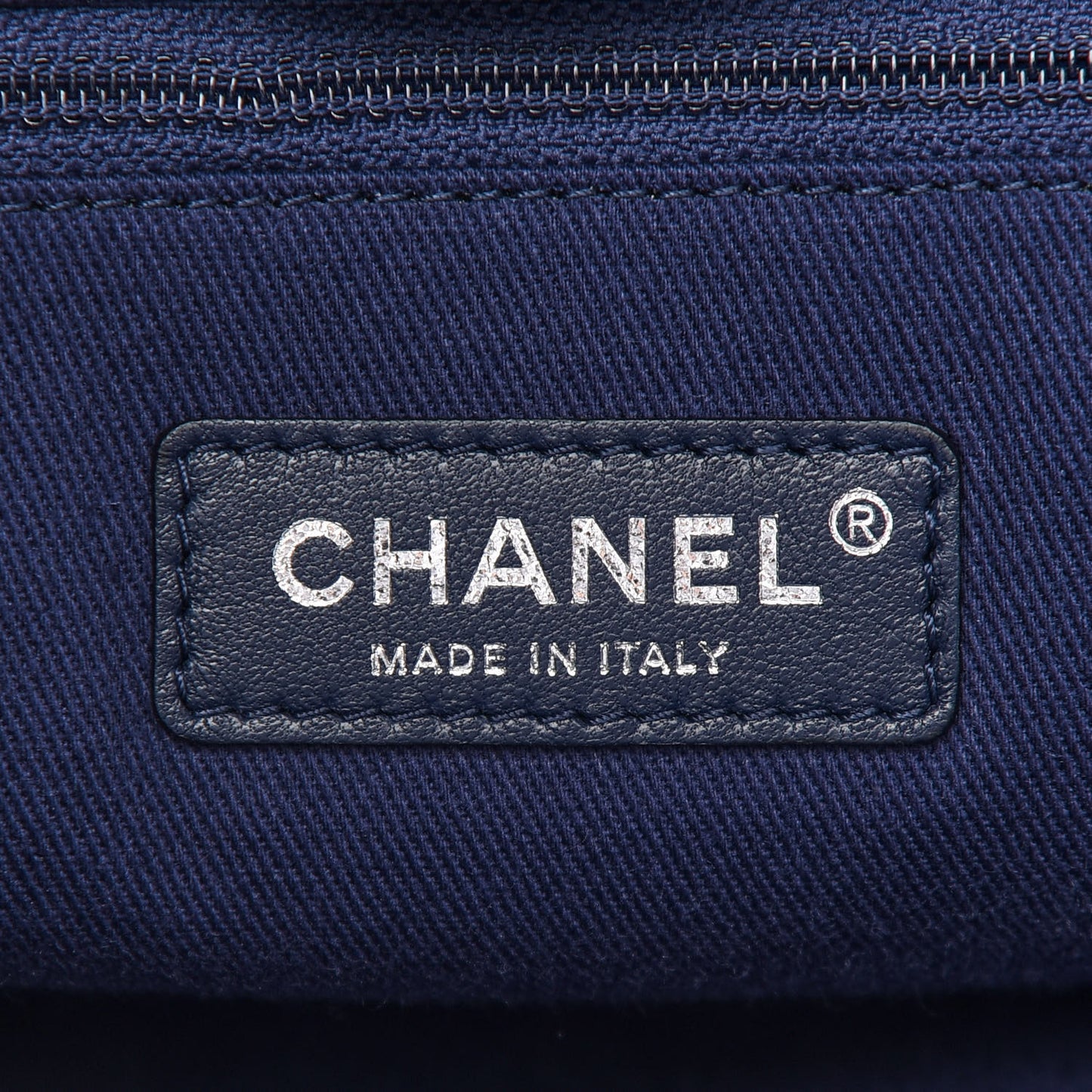 Canvas Sequin Medium Deauville Tote Navy