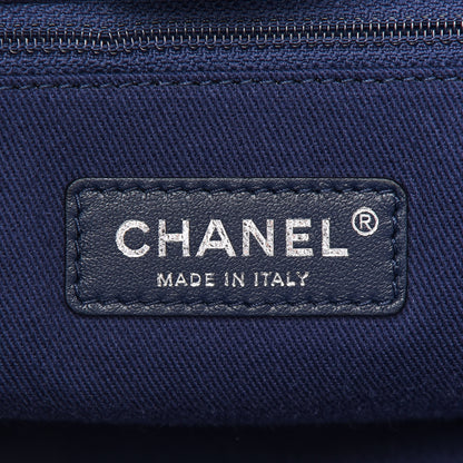 Chanel Canvas Sequin Medium Deauville Tote Navy 6 of 9