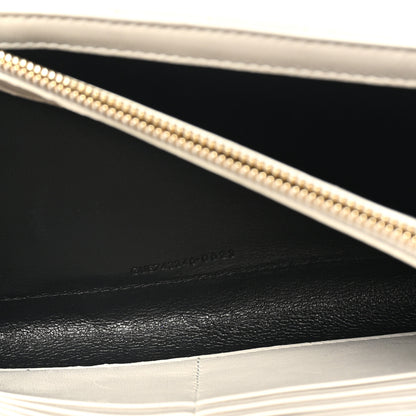 Saint Laurent Lambskin Carre Quilted Cassandre Chain Wallet Blanc Vintage 5 of 11