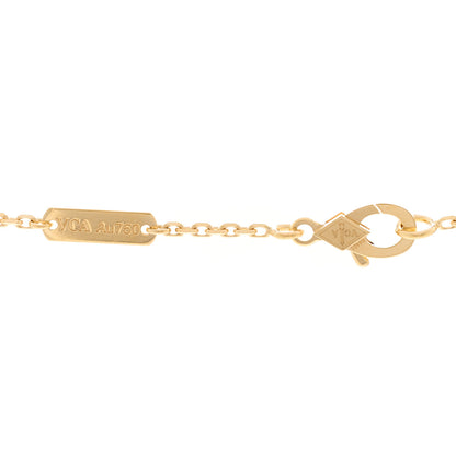 Van Cleef & Arpels 18K Yellow Gold Mother of Pearl Lucky Alhambra Butterfly Pendant Necklace 4 of 5