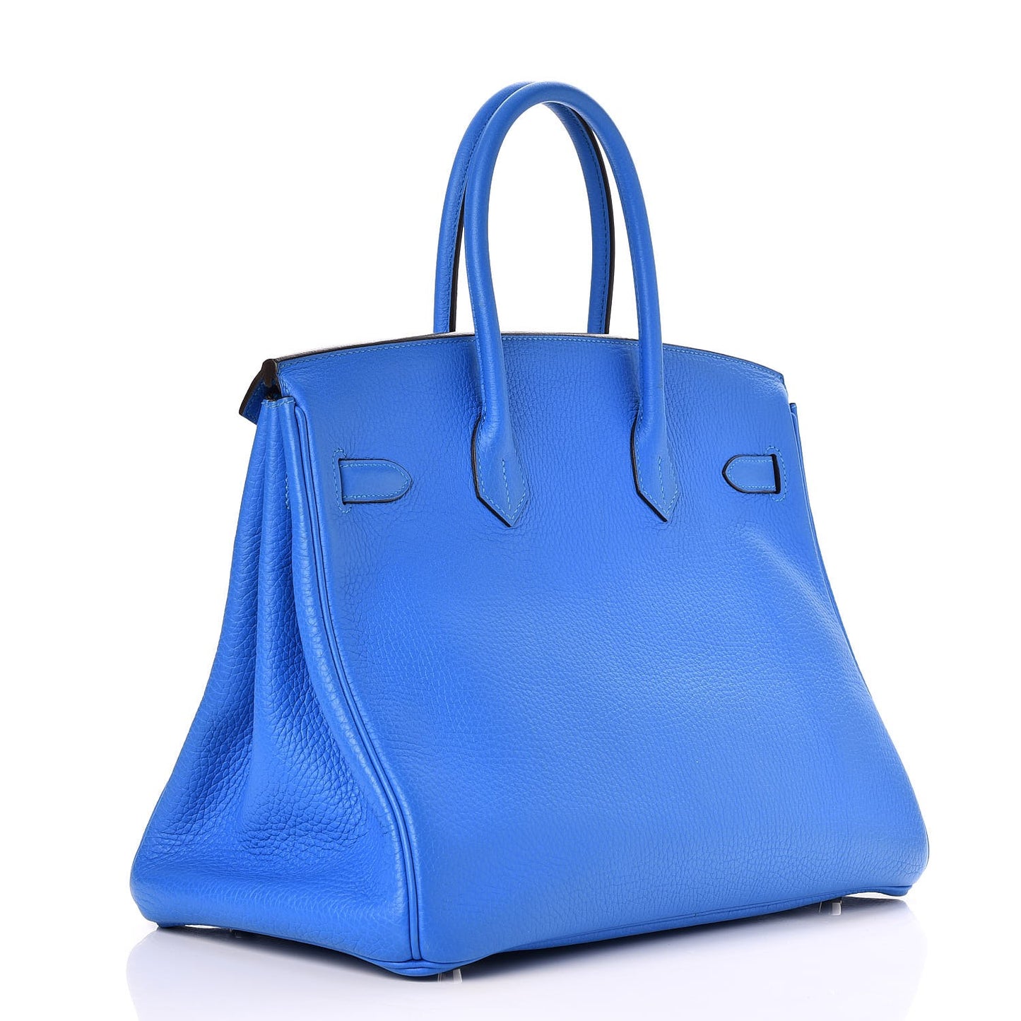Taurillon Clemence Birkin 35 Bleu Hydra
