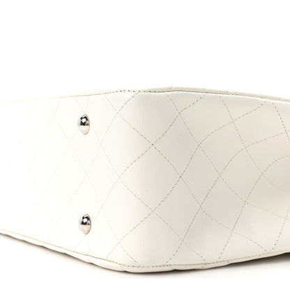 Chanel Calfskin Quilted Large Classic Shopping Tote White 11 of 11