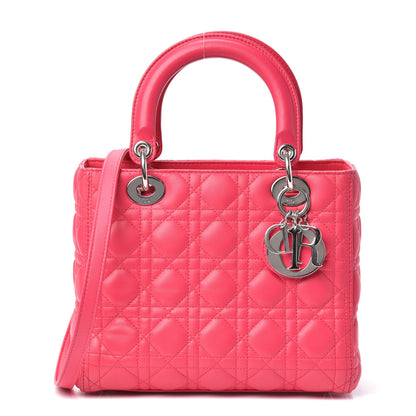 Christian Dior Lambskin Cannage Medium Lady Dior Pink 1 of 11