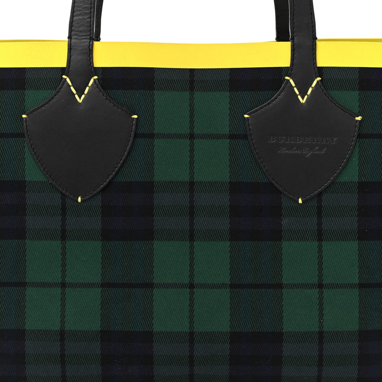 Burberry Vintage Check Medium The Giant Reversible Tote Racing Green Cobalt Blue 12 of 17