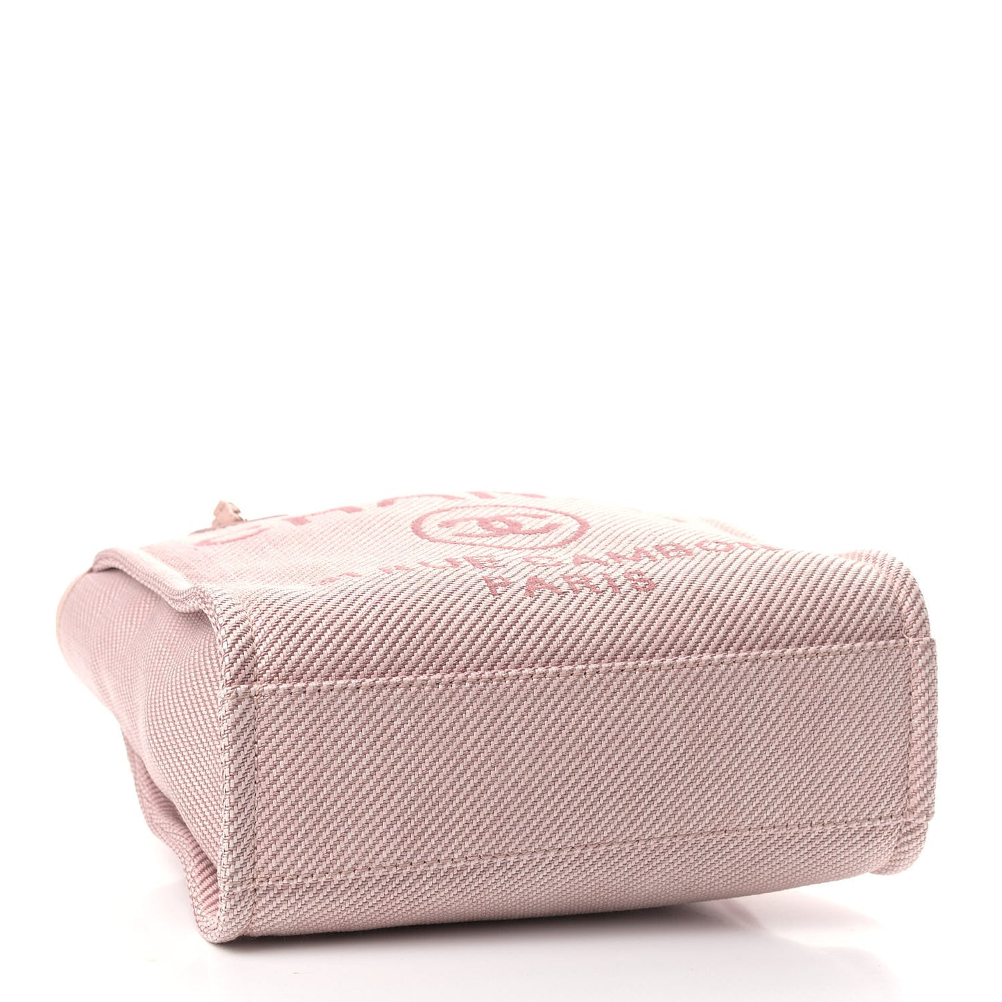 Mixed Fibers Calfskin Mini Deauville Tote Rose Pink