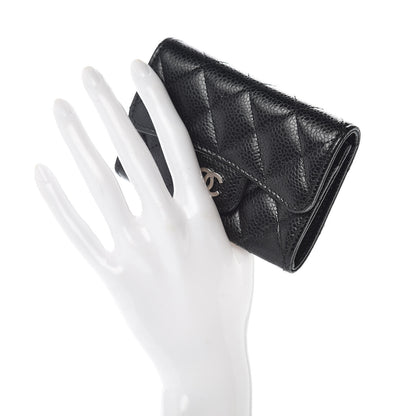Chanel Caviar Quilted Flap Card Holder Black 2 of 8