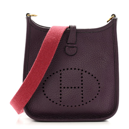 Hermes Taurillon Clemence Amazone Evelyne TPM Cassis Rouge Grenat 1 of 13