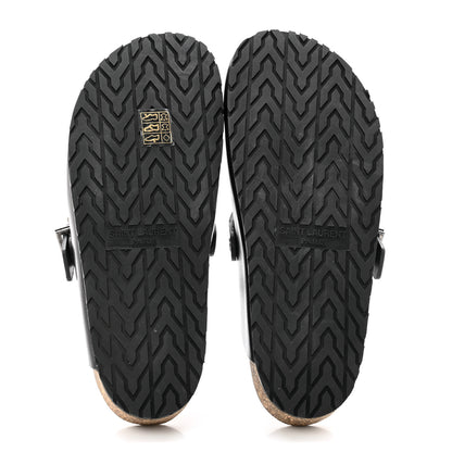 Saint Laurent Calfskin Buckle Jimmy Clog 38 Black 7 of 11
