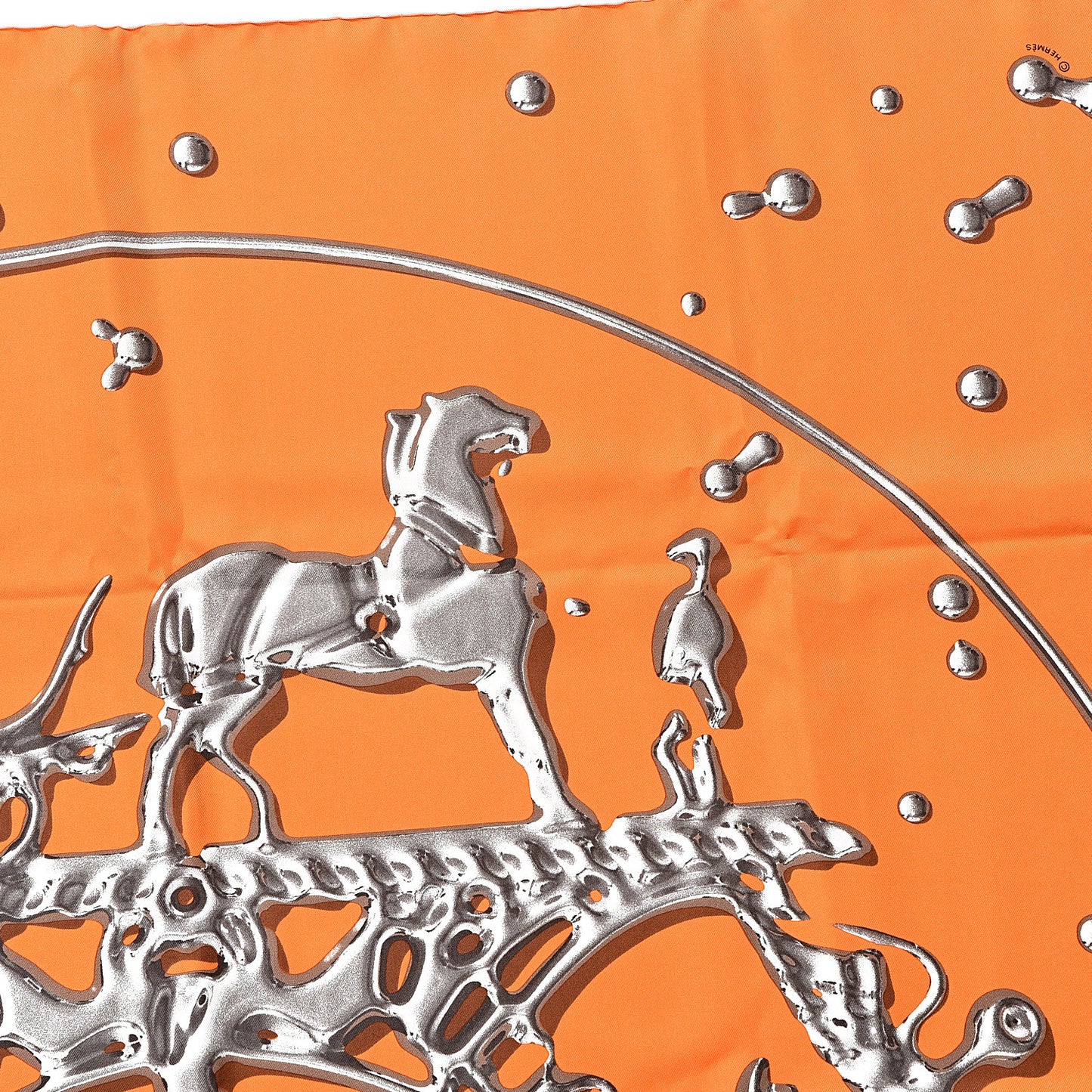 Silk Vif Argent Scarf 90 Orange