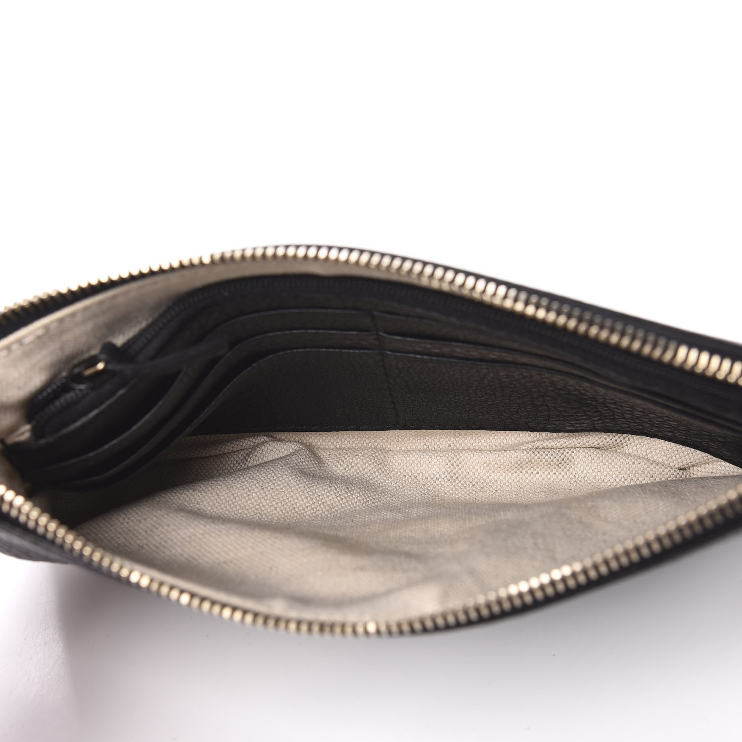 Gucci Pebbled Calfskin Soho Wristlet Black 5 of 7