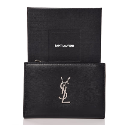 Saint Laurent Calfskin Fragments Flap Wallet Black 10 of 10