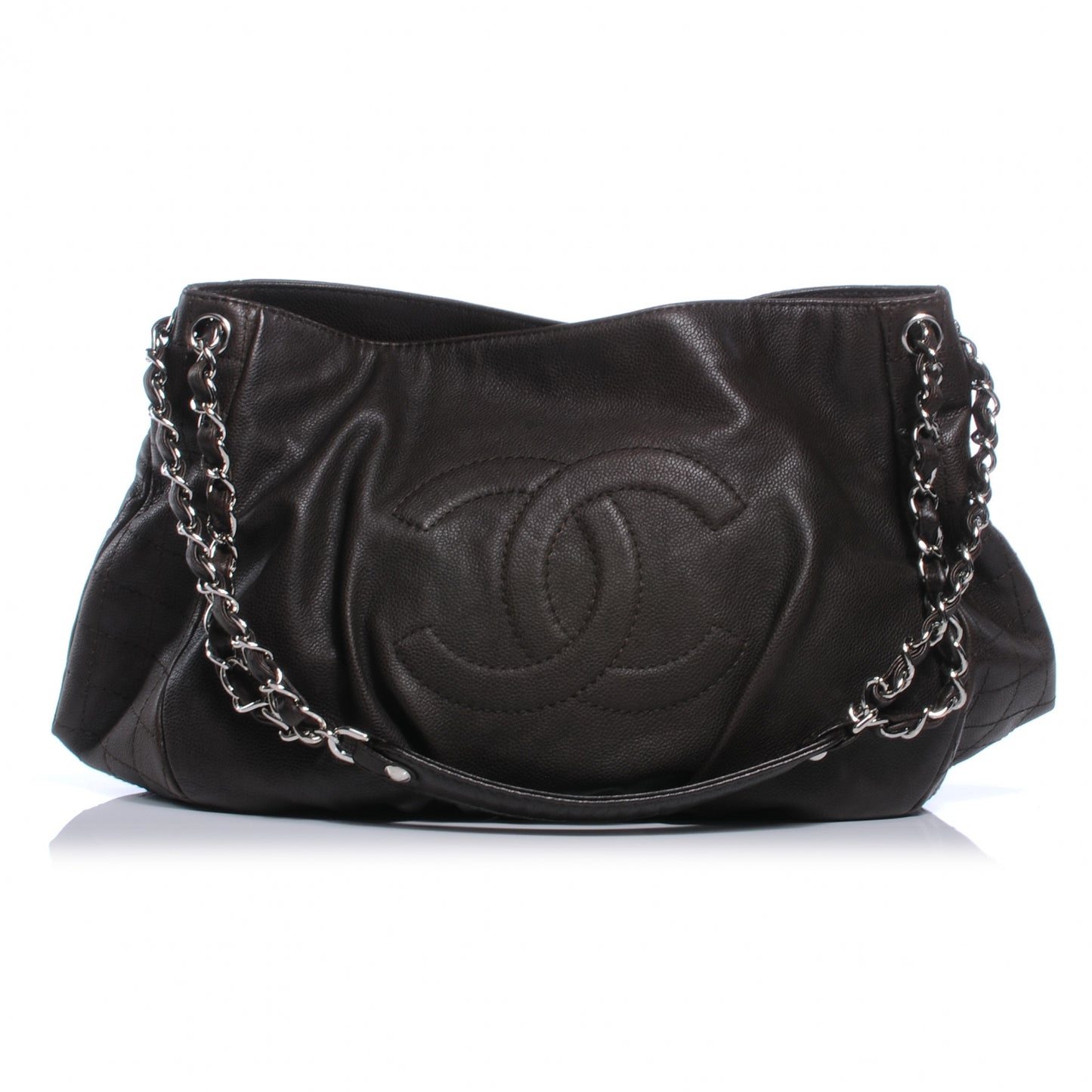 Caviar Timeless Shoulder Bag Brown