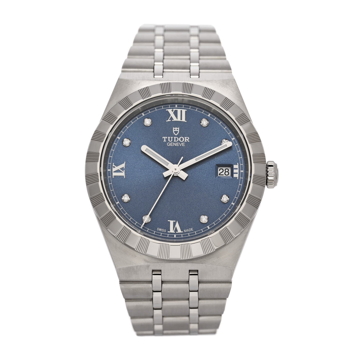 TUDOR Stainless Steel Diamond 38mm Royal Automatic Watch Blue 28500 1 of 4