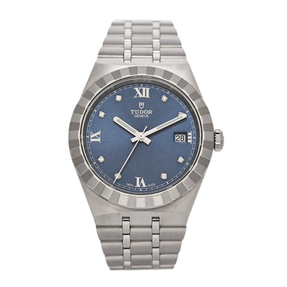 TUDOR Stainless Steel Diamond 38mm Royal Automatic Watch Blue 28500 1 of 4