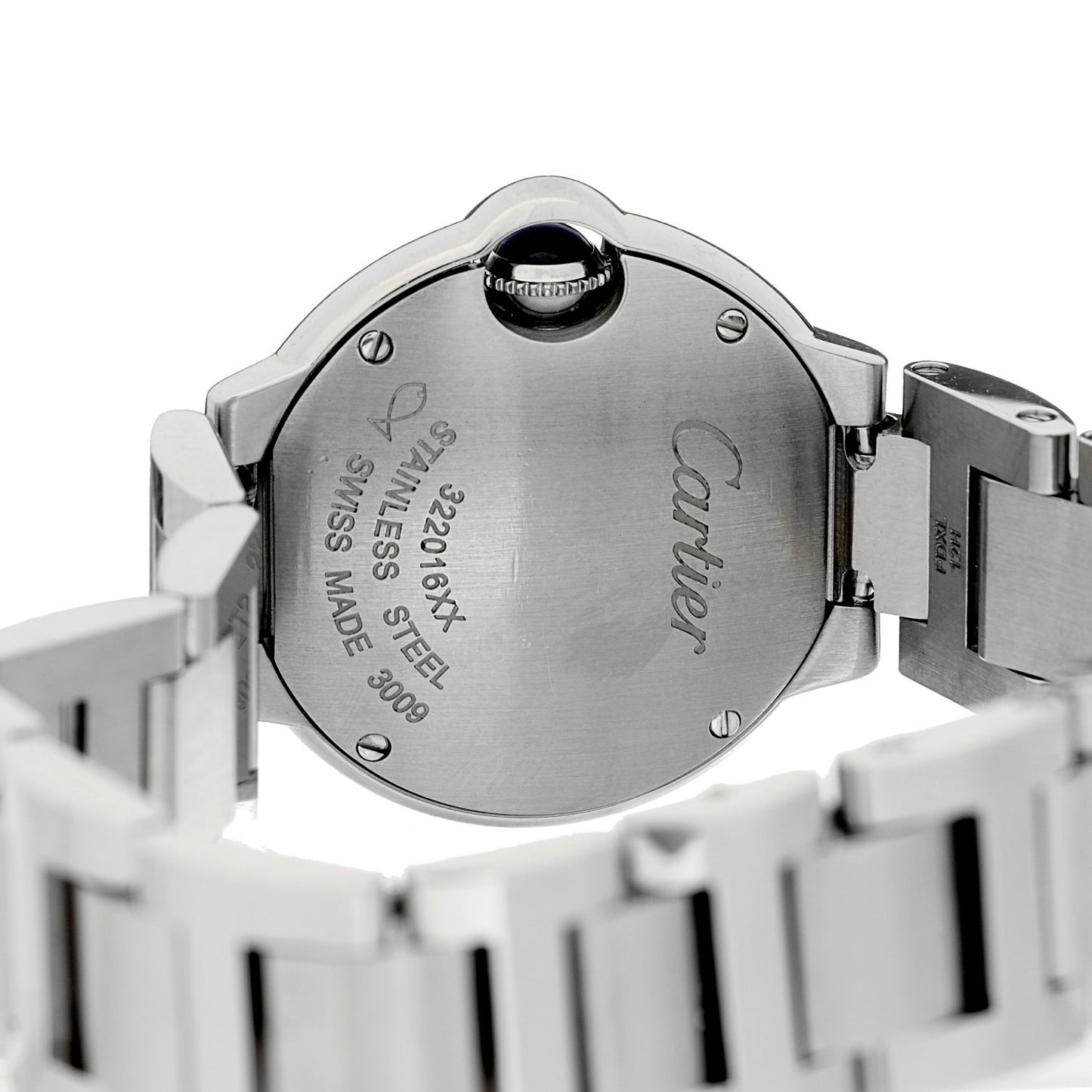 Stainless Steel Diamond Bezel 28mm Ballon Bleu De Cartier Quartz Watch
