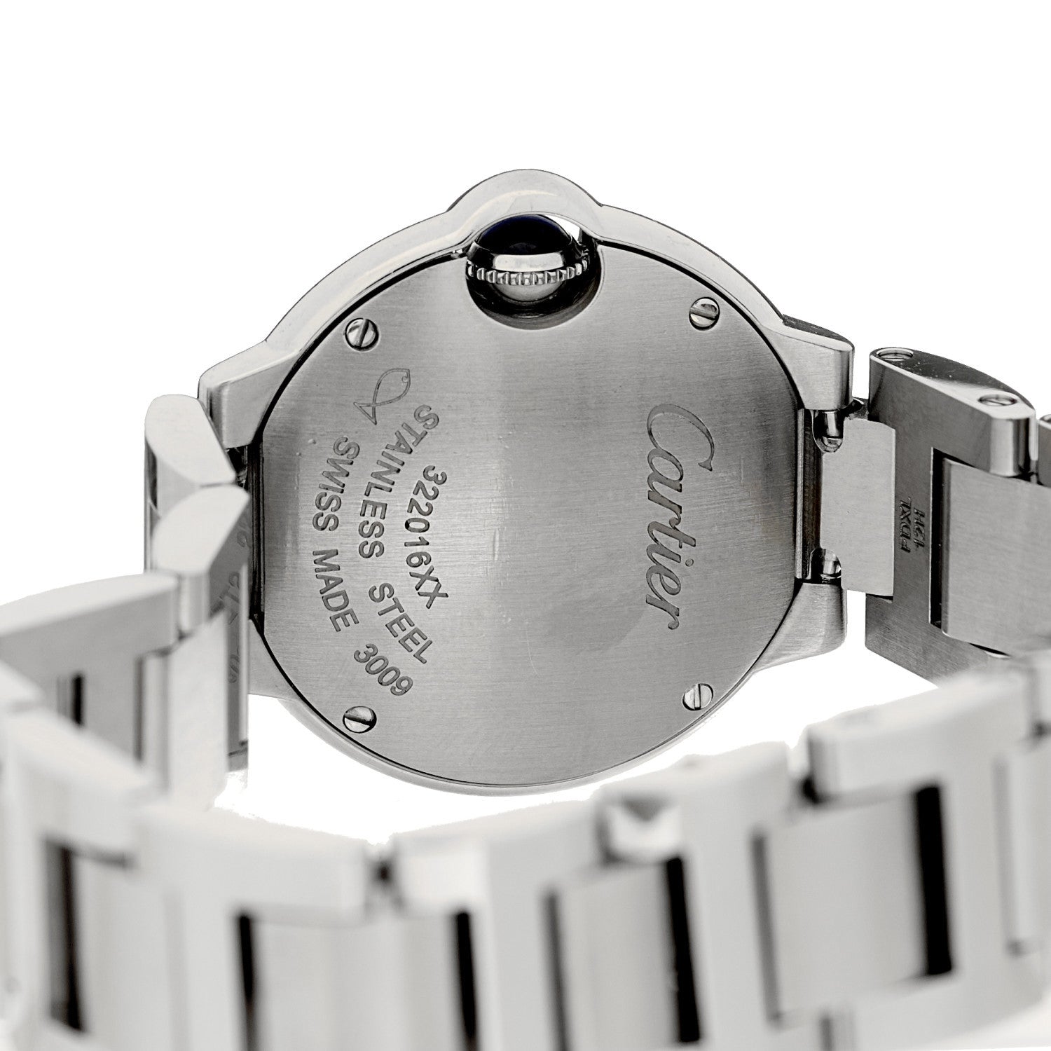 Cartier Stainless Steel Diamond Bezel 28mm Ballon Bleu De Cartier Quartz Watch 4 of 5