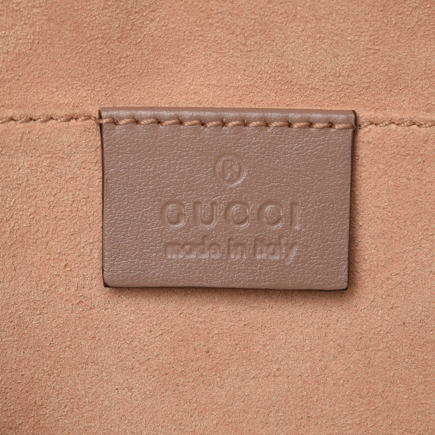 Gucci Calfskin Matelasse Small GG Marmont Chain Shoulder Bag Taupe 6 of 10