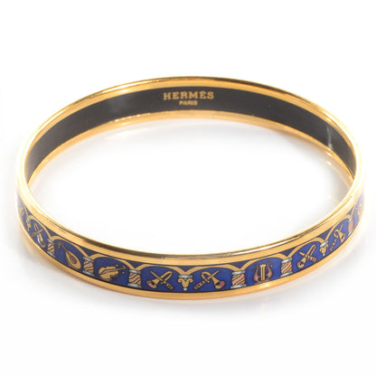 Hermes Enamel Printed Musical Instruments Narrow Bracelet 70 3 of 6
