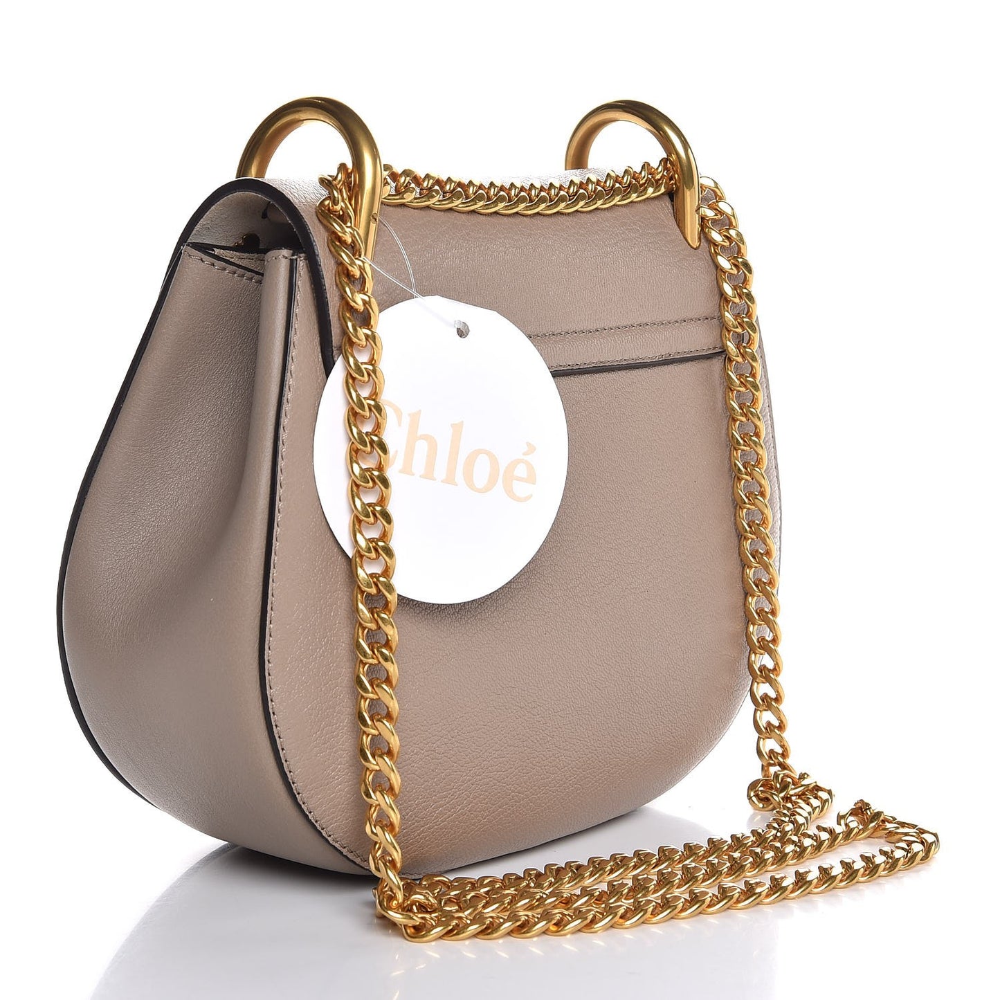 Grained Lambskin Drew Shoulder Bag Motty Grey